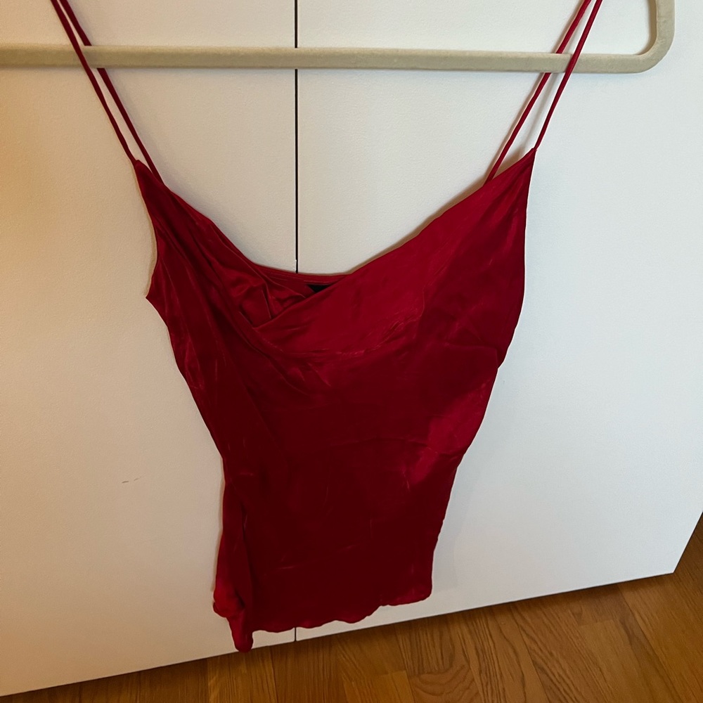 Zara red tank.